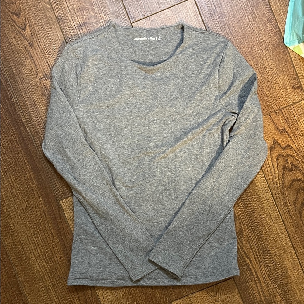 Gray Long Sleeve Shirt Double Lined